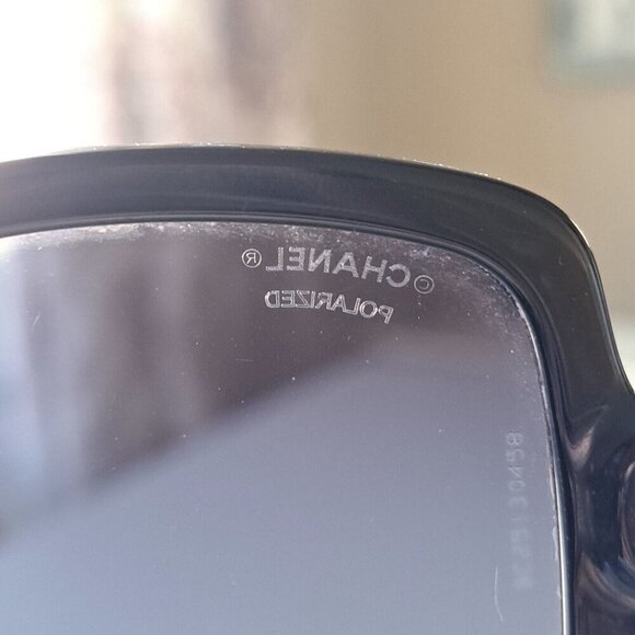 Chanel Square Sunglasses Polarized Lenses Black UV Protected 5383 C501/S8 Luxury - Picture 3 of 12